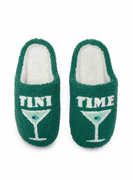 Indoor / Outdoor Slippers - Martini "Tini Time" - Green