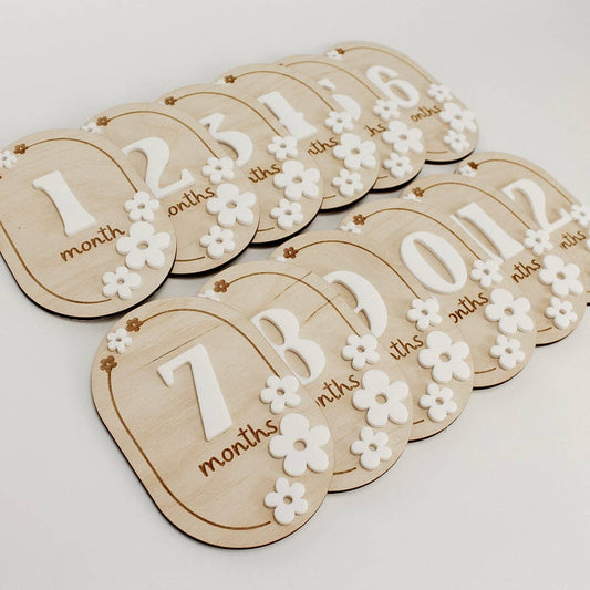 Floral Baby Monthly Markers