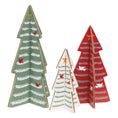 Load image into Gallery viewer, 3/Set - Wooden Dimensional Yuletide Christmas Tree Sitters