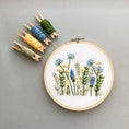 Load image into Gallery viewer, Beginner Embroidery Kit - Meadow in Blue & Yellow