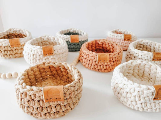 Mini Oil basket / Trinket ( SOLID COLOR)