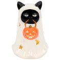 Load image into Gallery viewer, Lighted Ghost Cat Figurine