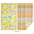 Load image into Gallery viewer, Lemon Plaid Microfiber Kitchen Dish Towel