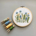Load image into Gallery viewer, Beginner Embroidery Kit - Meadow in Blue & Yellow