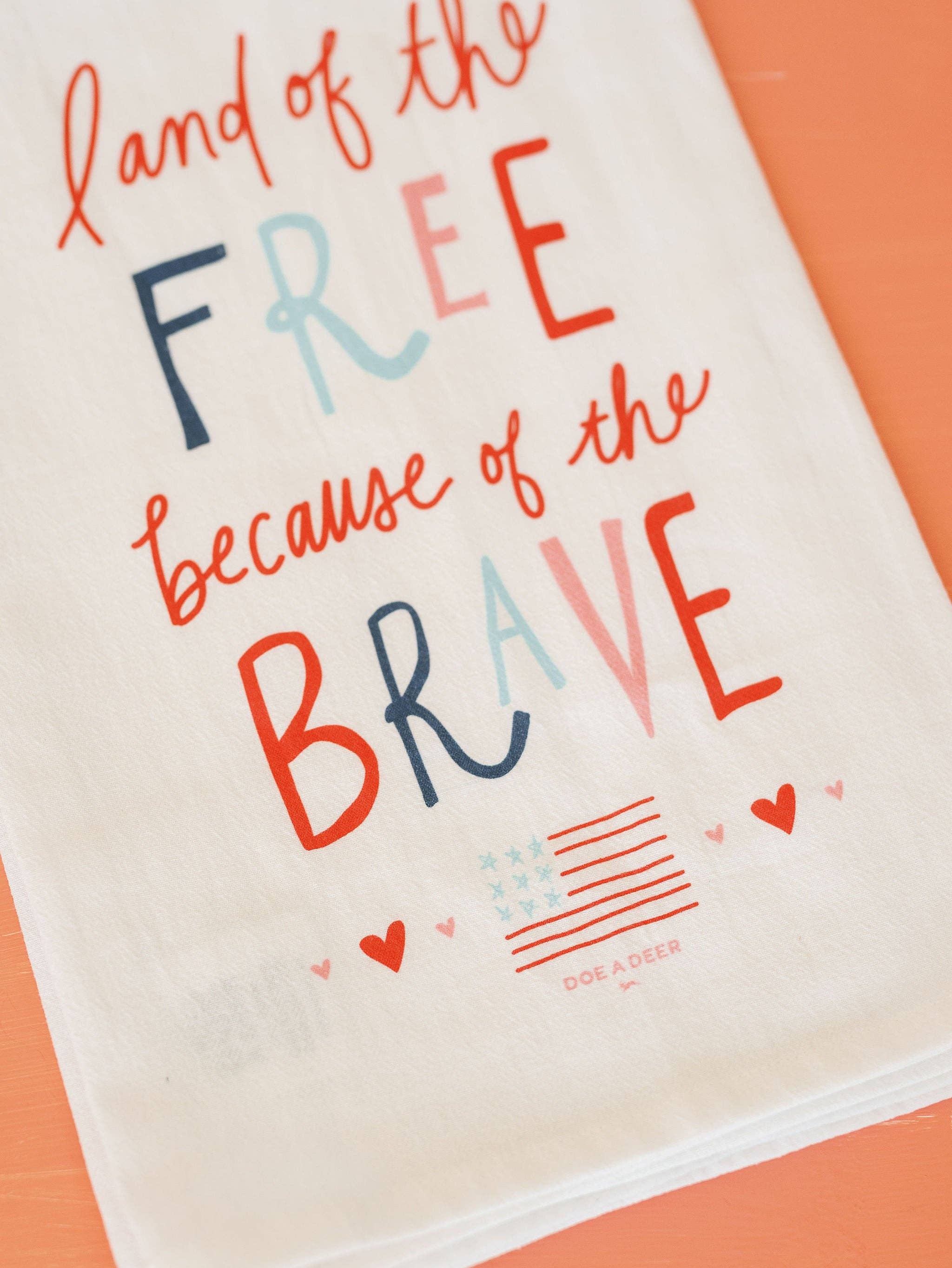 Land of the Free Kitchen Towel | 4th of July, Patriotic