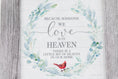 Load image into Gallery viewer, Because Someone You Love Is In Heaven Cardinal Framed Art