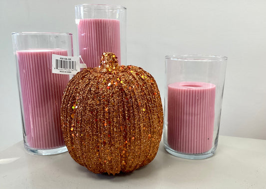 Orange Glitter & Sequin Pumpkin