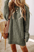 Load image into Gallery viewer, LDC Cable Knit Drop Shoulder Loose Fit Sweater Dress