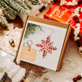 Load image into Gallery viewer, Vintage Snowflake Ornament Embroidery DIY Kit