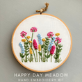 Load image into Gallery viewer, Beginner Embroidery Kit - Meadow in Happy Day