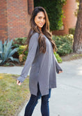 Load image into Gallery viewer, Long Sleeve Pocket Split Hem Tunic - Azalea Top