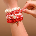 Load image into Gallery viewer, Scrunchie Charm Set-Peppermint Stripes