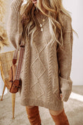 Load image into Gallery viewer, LDC Cable Knit Drop Shoulder Loose Fit Sweater Dress