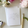 Load image into Gallery viewer, Bouquets paintable watercolor notecard set
