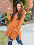 Load image into Gallery viewer, Long Sleeve Pocket Split Hem Tunic - Azalea Top