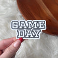 Load image into Gallery viewer, Game Day White Sports Text Sticker