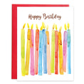Load image into Gallery viewer, Birthday Greeting Card - Watercolor Candles