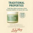 Load image into Gallery viewer, Unscented Whipped Tallow – All-Natural Moisturizer | Pure Beef Tallow Cream for Face & Body |Lady May Handmade, Preservative-Free Skincare
