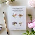 Load image into Gallery viewer, Bouquets paintable watercolor notecard set