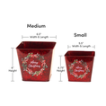 Load image into Gallery viewer, 5.5" and 6.5" "Merry Christmas" Square Metal Pots