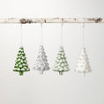 Load image into Gallery viewer, SNOWY TREE ORNAMENT 4 ASST
