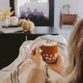Load image into Gallery viewer, Fall Leaves Orange Stoneware Coffee Mug - Fall Decor & Gifts
