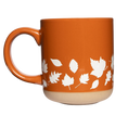 Load image into Gallery viewer, Fall Leaves Orange Stoneware Coffee Mug - Fall Decor & Gifts