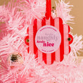 Load image into Gallery viewer, Scalloped Round Picture Frame Ornament-Peppermint Stripes
