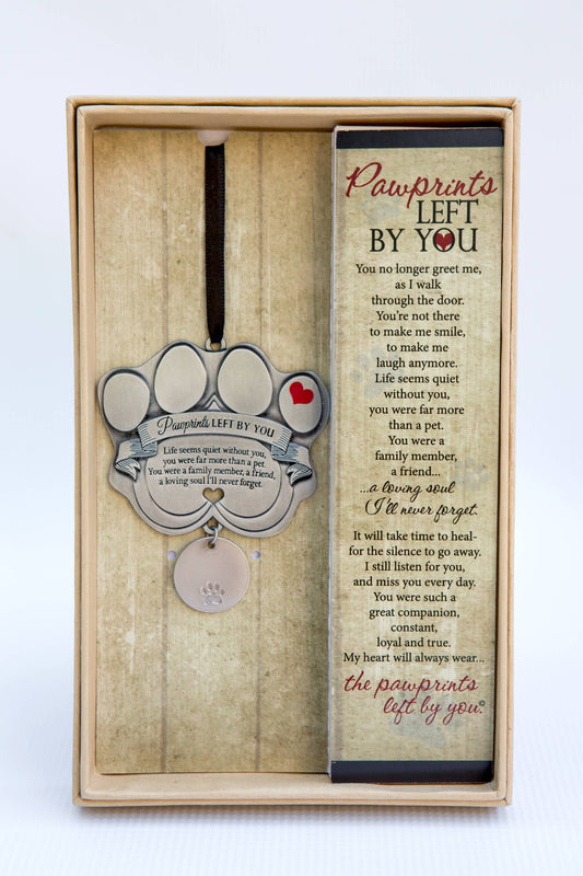Pawprints Left By You Pet Tag Memorial Ornament