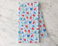 Load image into Gallery viewer, Red Blue Popsicle Tea Towel -  Fourth of July Summer  Towel