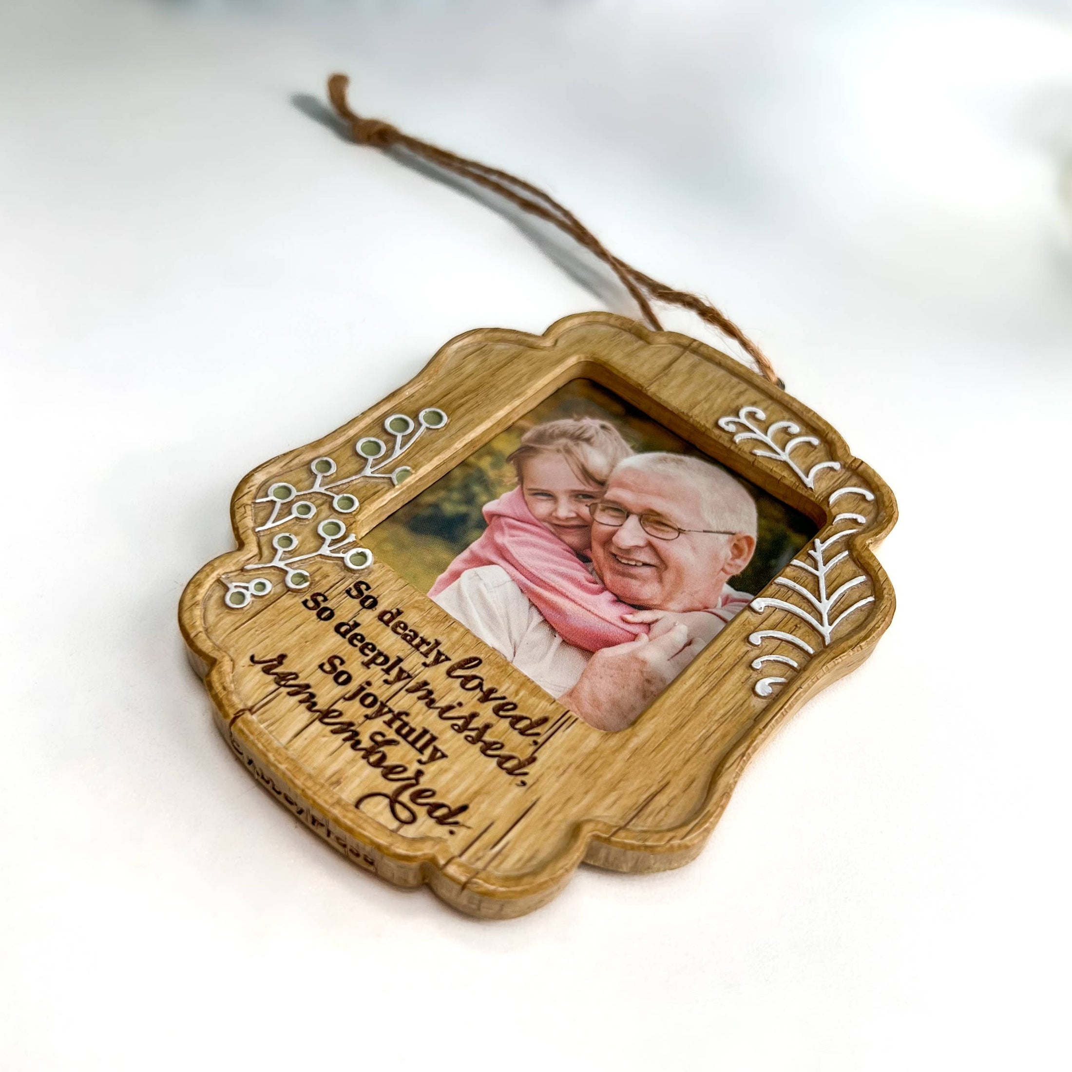 Joyfully Remembered Memorial Photo Ornament