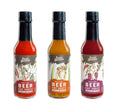 Load image into Gallery viewer, Beer-Infused Hot Sauce 3 Bottle Gift Set