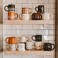 Load image into Gallery viewer, Fall Leaves Orange Stoneware Coffee Mug - Fall Decor & Gifts