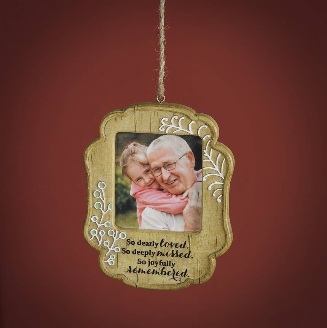 Joyfully Remembered Memorial Photo Ornament