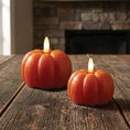Load image into Gallery viewer, Pumpkin LED Timer Candle - 3.5"