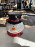 Load image into Gallery viewer, Ceramic Snowman Planter