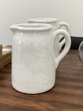 Load image into Gallery viewer, White Crackle Glazed Ceramic Pitchers