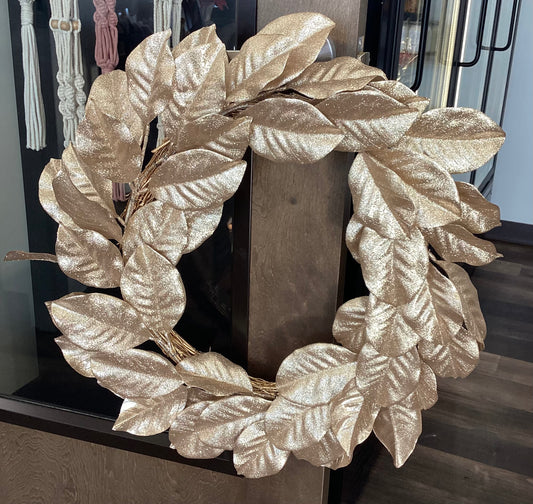 Gold Leaf Christmas Wreath