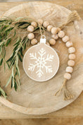 Load image into Gallery viewer, Wood ornament SNOWFLAKE Christmas Ornament