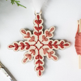 Load image into Gallery viewer, Vintage Snowflake Ornament Embroidery DIY Kit