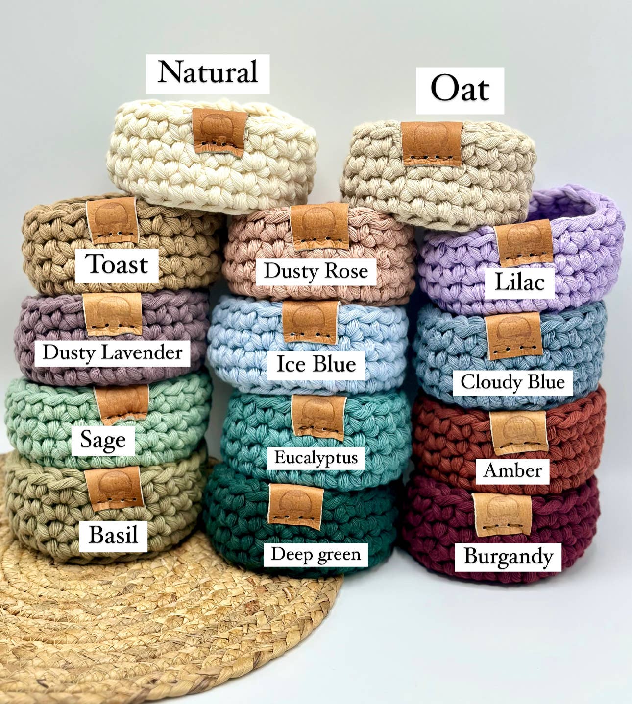 Mini Oil basket / Trinket ( SOLID COLOR)