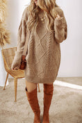 Load image into Gallery viewer, LDC Cable Knit Drop Shoulder Loose Fit Sweater Dress