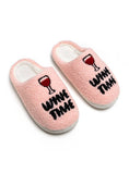 Load image into Gallery viewer, Indoor / Outdoor Slippers - "Wine Time" - Pink