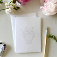 Load image into Gallery viewer, Bouquets paintable watercolor notecard set