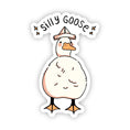 Load image into Gallery viewer, Silly goose animal pun with hat sticker