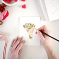Load image into Gallery viewer, Love sweet love paintable watercolor notecard set