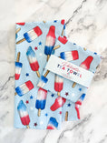 Load image into Gallery viewer, Red Blue Popsicle Tea Towel -  Fourth of July Summer  Towel