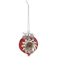 Load image into Gallery viewer, Glass Vintage Rose Ornament