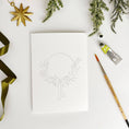 Load image into Gallery viewer, Wreaths paintable watercolor notecard set