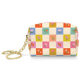 Load image into Gallery viewer, Checkerboard Blooms Key Chain Pouch